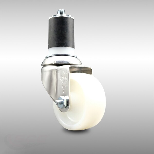 Service Caster 3 Inch 316SS Nylon Wheel Swivel 1-7/8 Inch Expanding Stem Caster SCC-SS316EX20S314-NYS-178 - main